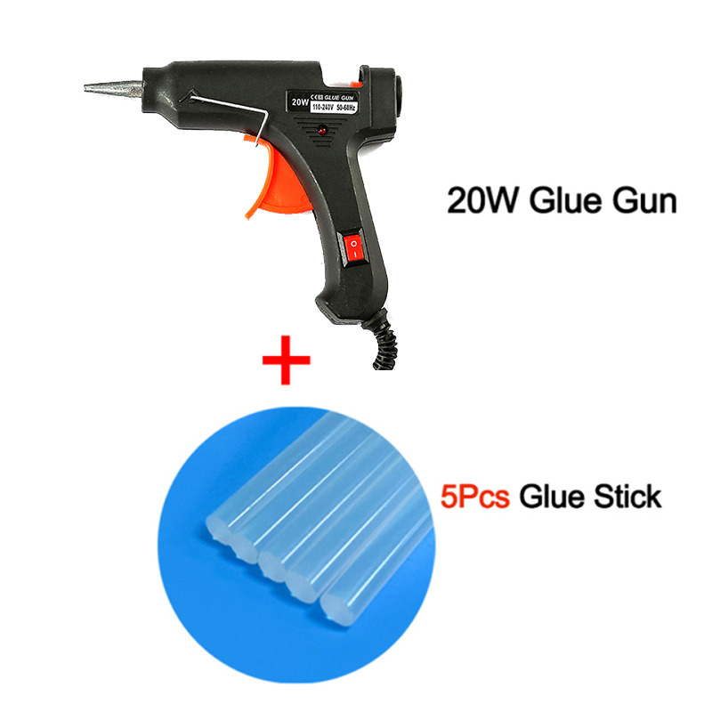 Multifunctional 20W Hot Melt Glue Gun with 7mm Glue Sticks Mini Indust